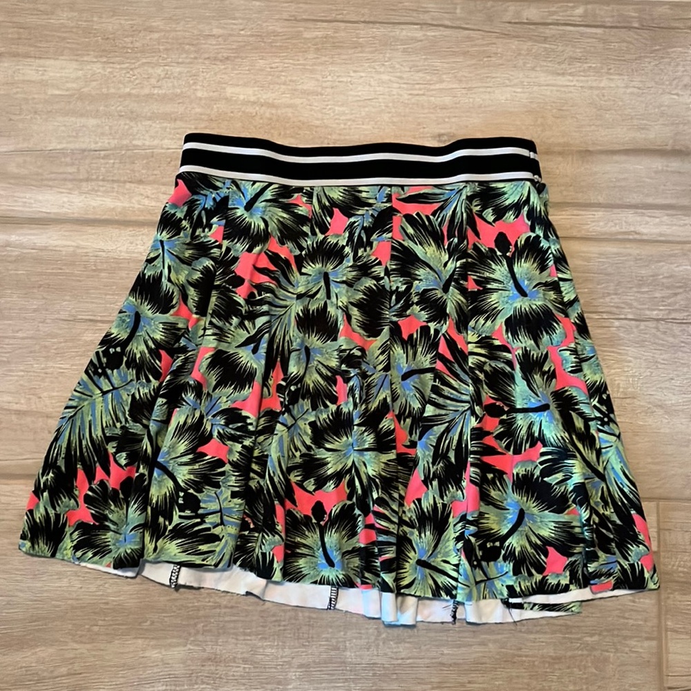 Topshop Tropical Floral Skater Style Skirt